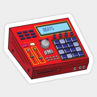 Beat Maker (Red + Cosmic Cobalt Colorway) Analog / Music Sticker